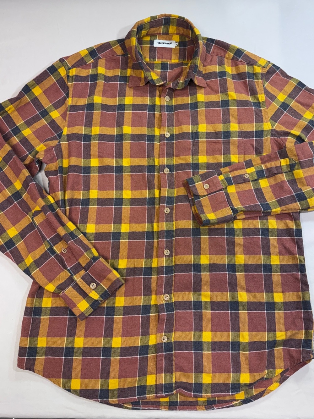 Taylor Stitch The California Trolley Plaid Button Down Shirt Mens 42 Large